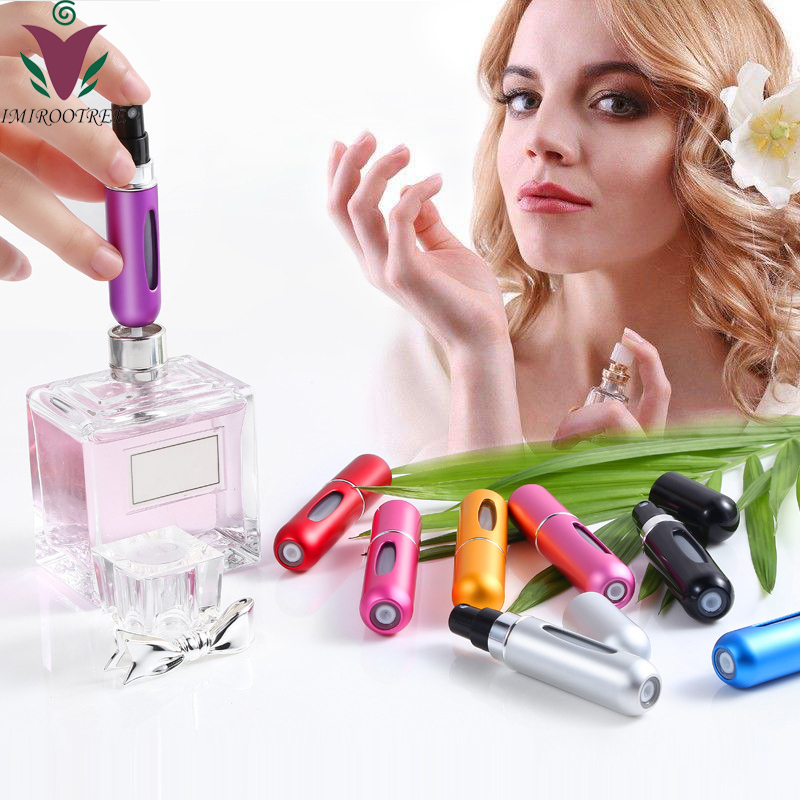 2pcs 5ml aluminum mist perfume spray bottle, aluminum perfume atomizer